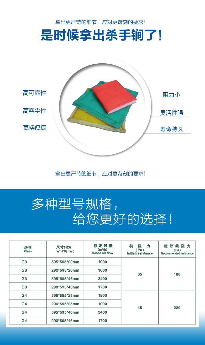 捷霖鐵絲過濾板擁有高可靠性、高容塵性、更換便捷、阻力小，壽命長等產(chǎn)品特色